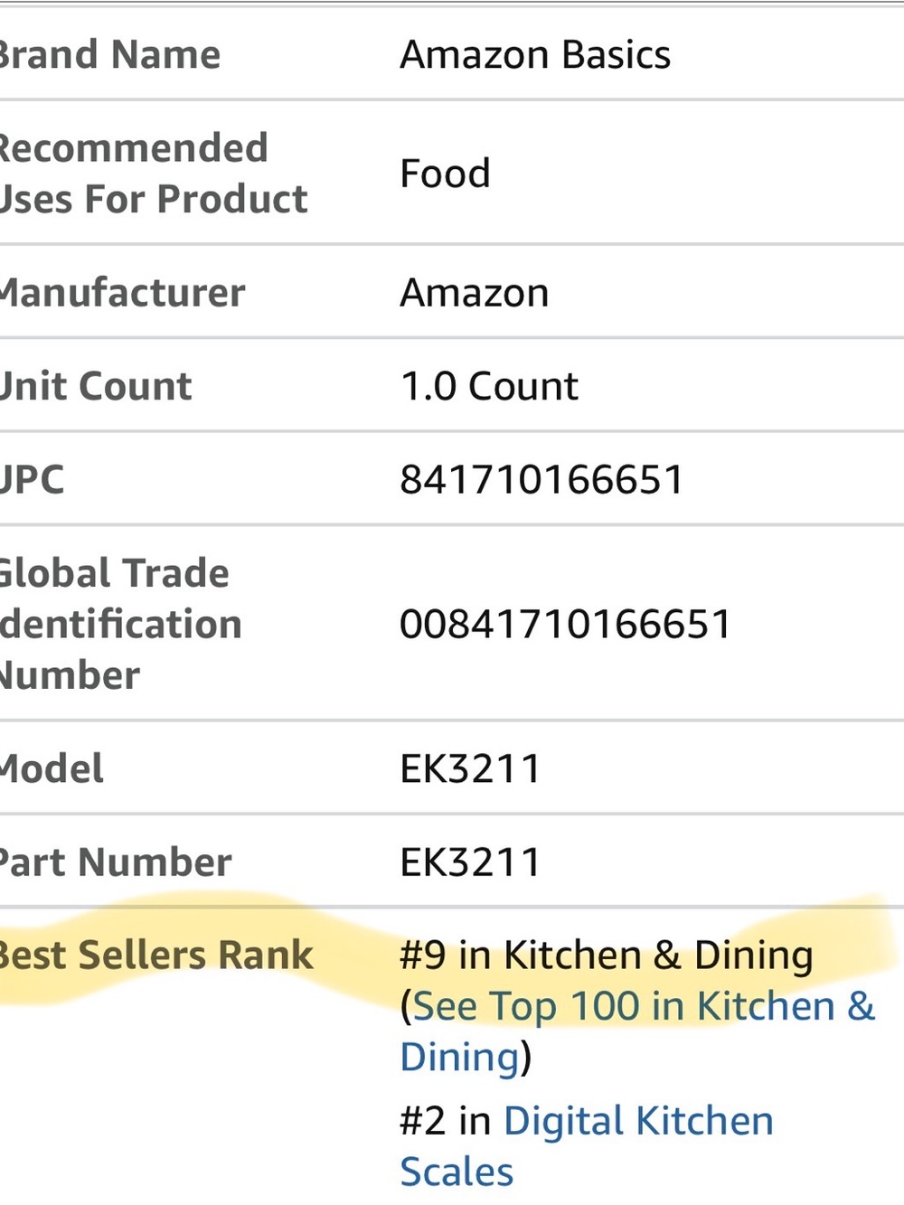 NEW: Amazon Basics Digital Kitchen Scale in Black and Silver - Picture 10 of 12